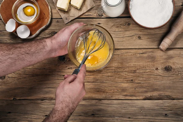 Ingredients for cooking flour products or dough — Stock fotografie