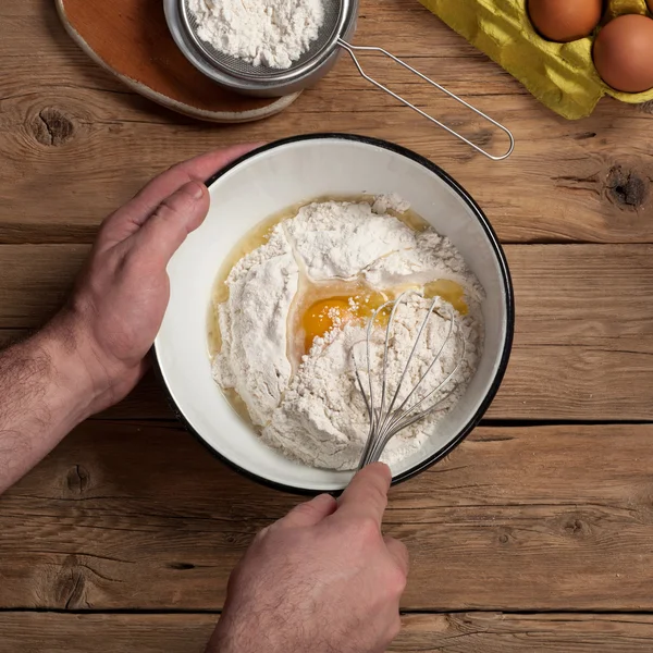 Producten voor de bereiding van het deeg voor bakkerijproducten — Stockfoto