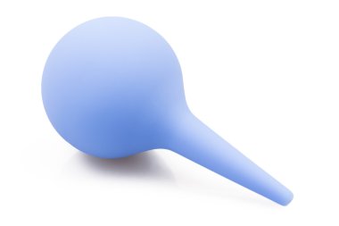 Beyaz arka planda mavi lavman