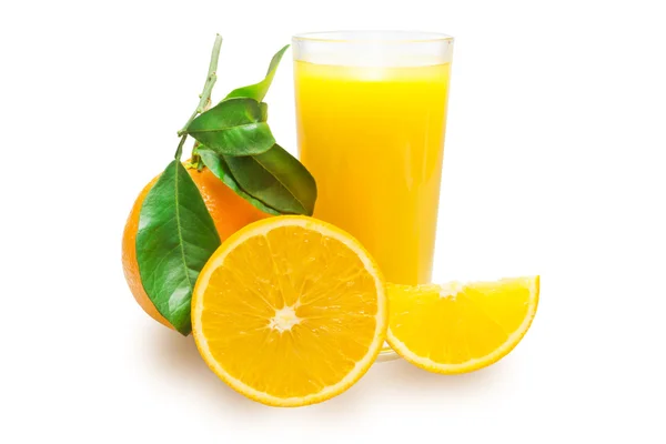With a glass of orange juice — Stock Photo, Image