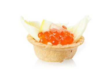 Kırmızı havyarlı tart