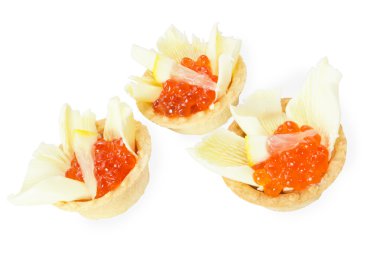 Kırmızı havyarlı tart