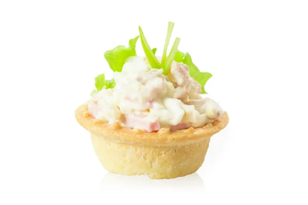Tartlets with salad — Stock Photo, Image