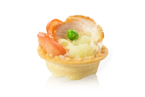 Tartlets with chicken — Stock Photo, Image