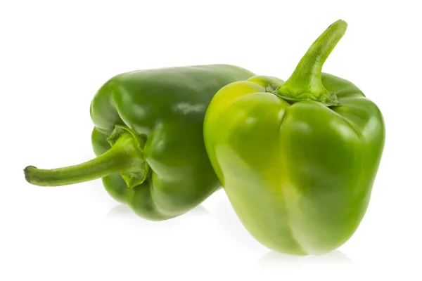 Zwei grüne Paprika — Stockfoto