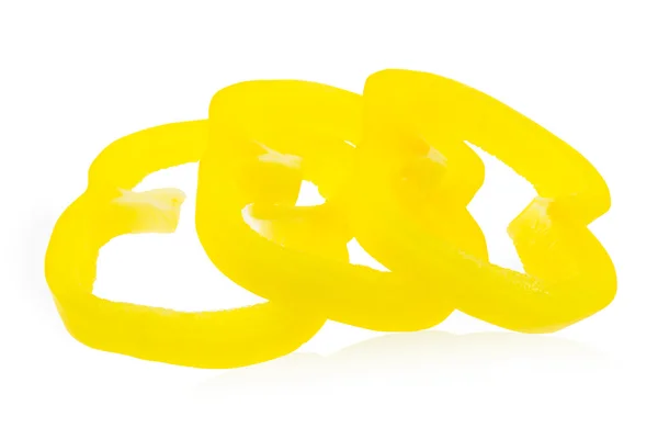 Dilimler halinde kesip sarı biber — Stok fotoğraf