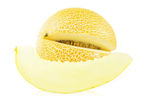 Melon with a slice cut out — Stock Photo, Image