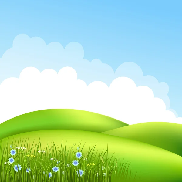 Meadow with grass 2 — Stock Vector