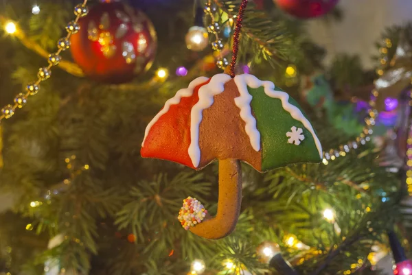 Noel gingerbread bir şemsiye şeklinde