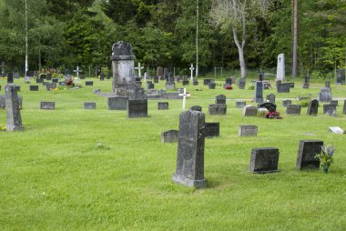 İsveç Rogsta Köyü mezarlığı
