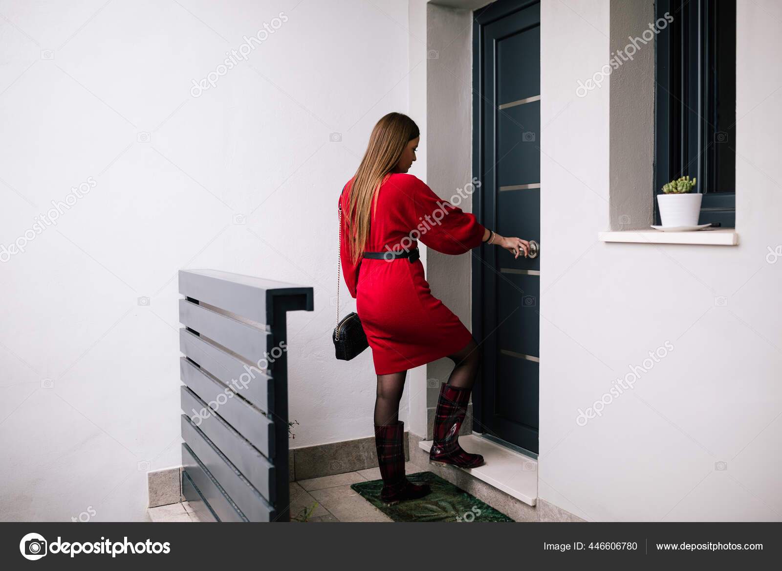 Student Opening Door