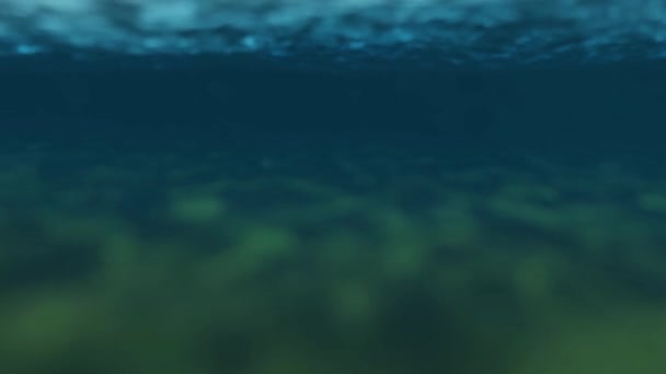 Animation djupt vatten oskärpa — Stockvideo