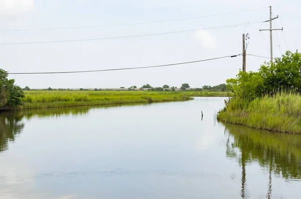 Agua Salobre Calma Del Lago Santa Catalina Luisiana — Foto de Stock