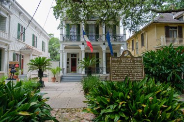 NEW ORLEANS, LA - 27 Haziran 2020: Kordon 'daki Degas House 