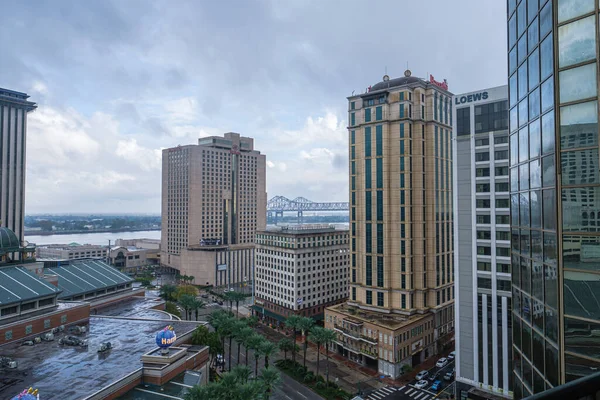 New Orleans Octubre 2020 Edificios Del Centro Río Mississippi — Foto de Stock