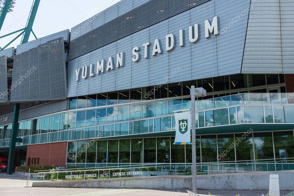 NEW ORLEANS, LA, USA - JUNE 10, 2021: Yulman Stadium on the Tulane University campus