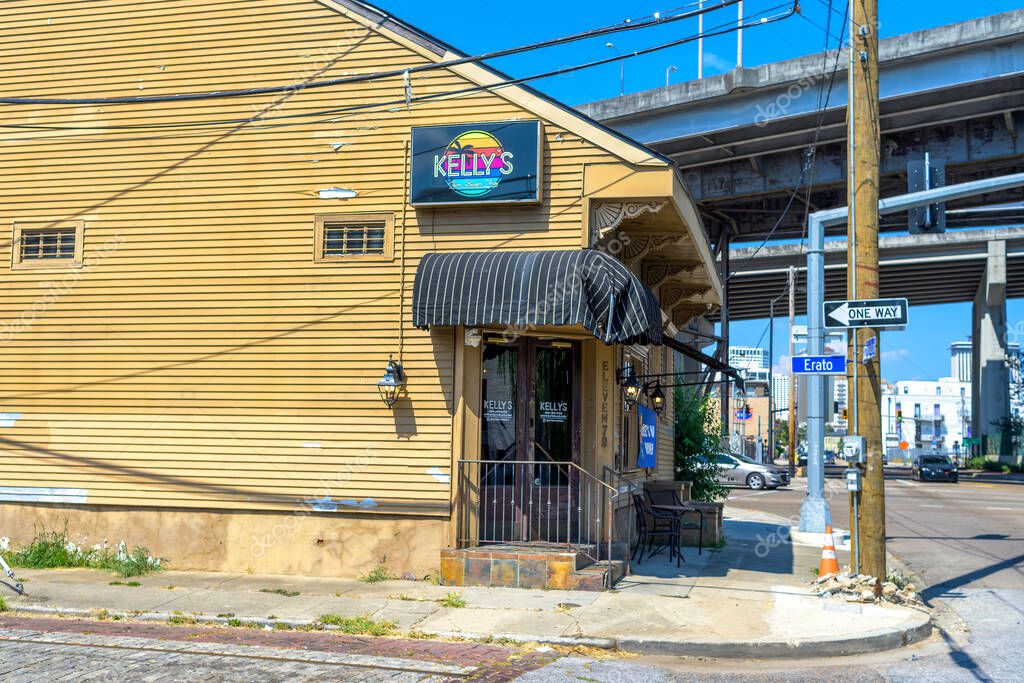 New Orleans, LA, USA - September 20, 2025: Kelly's Coastal Cabana Restaurant on Annunciation Street at the edge of the Lower Garden District