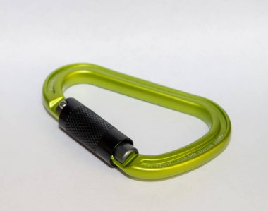 Sarı alüminyum hafif karabina tırmanış ve dağcılık için.