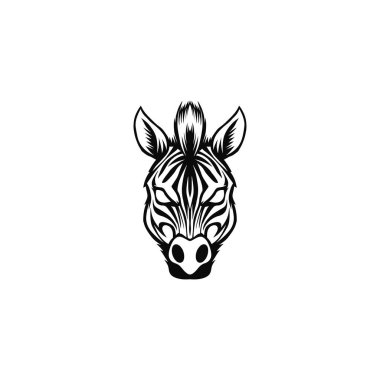 Kızgın zebra çizim logosu