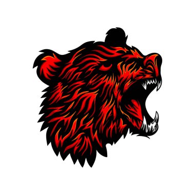 Ayı başı illüstrasyon logosu