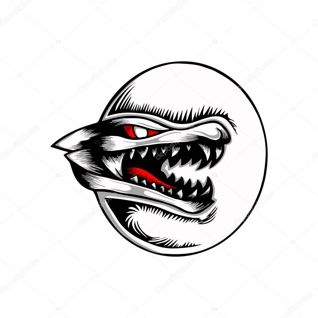 Crocodile head logo mascot illustration