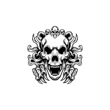 Ayı kafatası çizimi