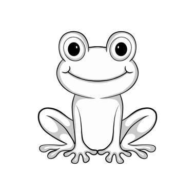 Mutlu bir şekilde gülümseyen bir kurbağanın resmi