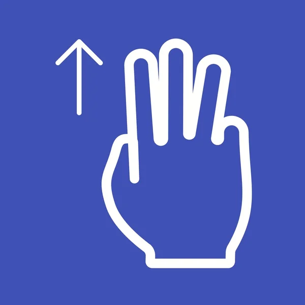 Tre fingrar ner — Stock vektor