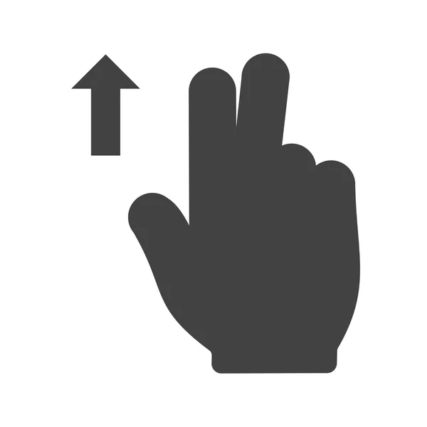 Två fingrar upp — Stock vektor