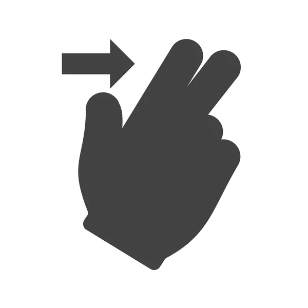 Два пальца вправо — стоковый вектор