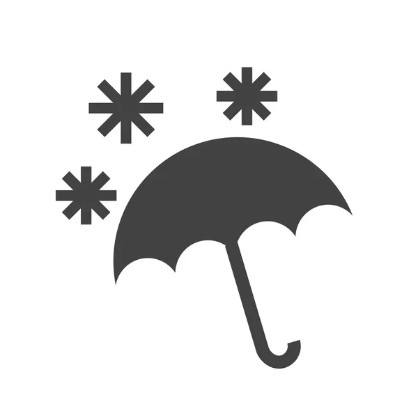 Paraguas con nieve — Vector de stock