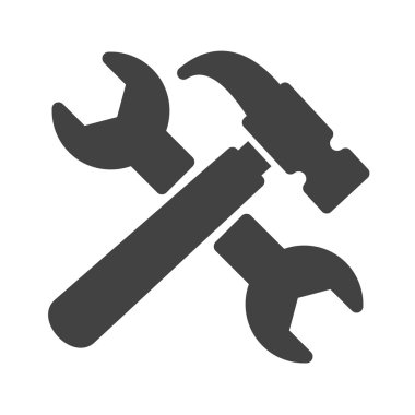 İngiliz anahtarı ve çekiç