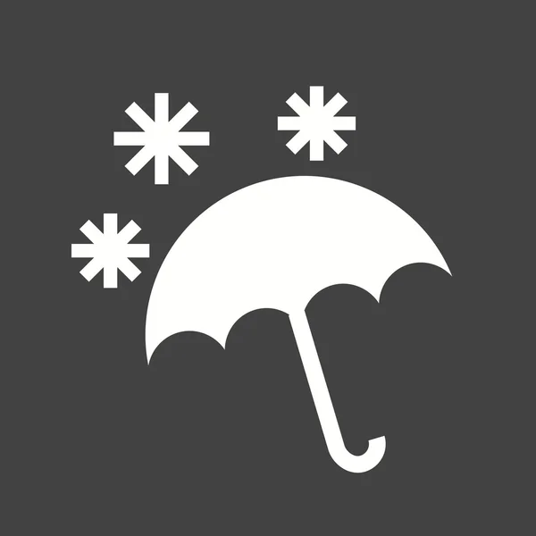 Guarda-chuva com neve —  Vetores de Stock