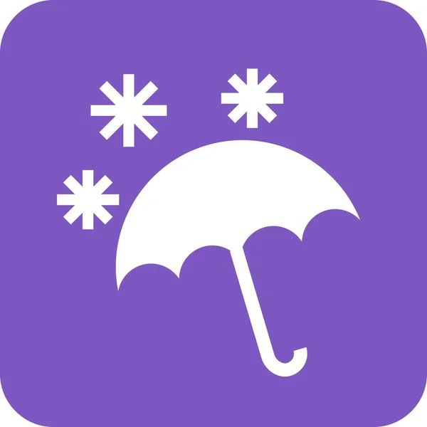 Paraguas con nieve — Vector de stock