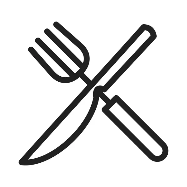 Tenedor y cuchillo icono — Archivo Imágenes Vectoriales