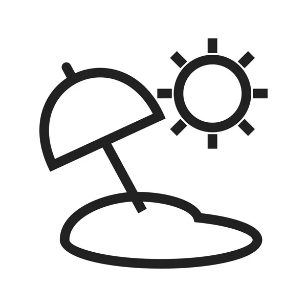 Paraply på strand ikon – Stock-vektor
