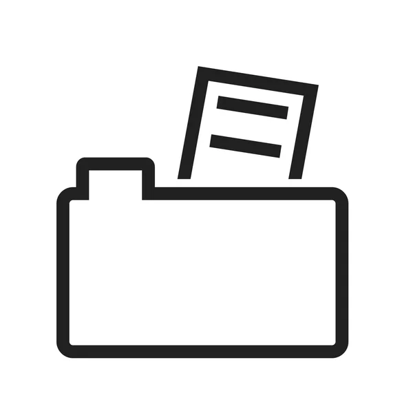 Archivo en icono de carpeta — Vector de stock