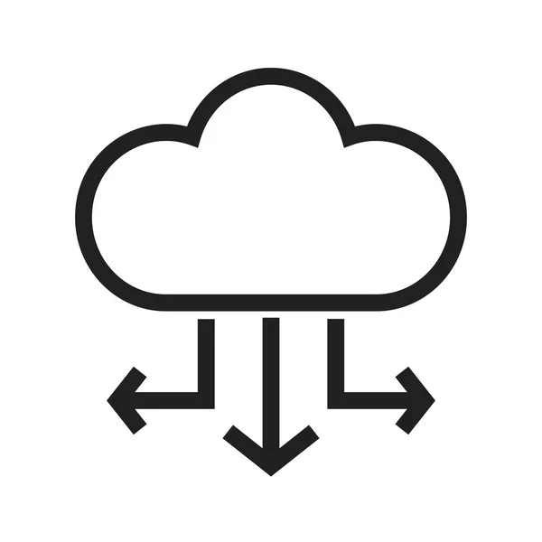 Cloud Data Icono de distribución — Archivo Imágenes Vectoriales