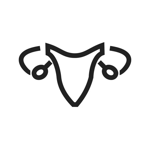 Ícone do sistema reprodutivo feminino —  Vetores de Stock
