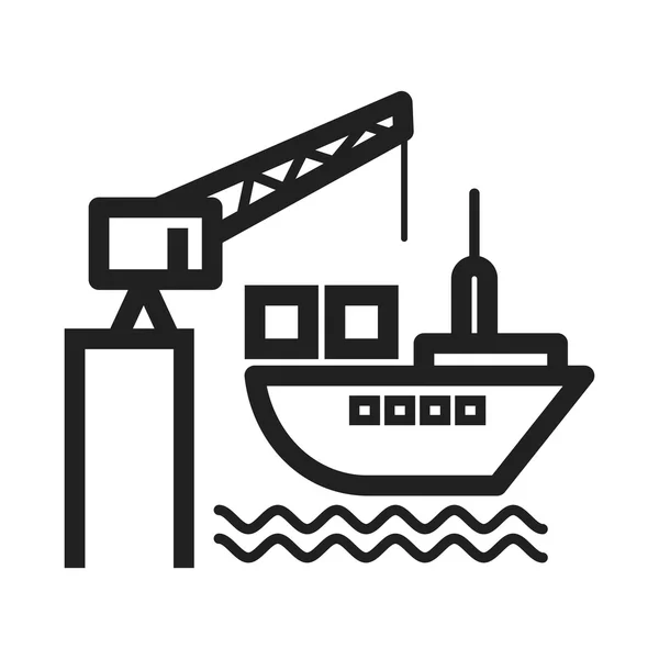 Levering via het pictogram Shipping — Stockvector