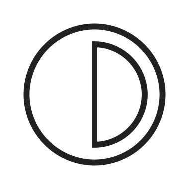 Yarım pasta grafik simgesi