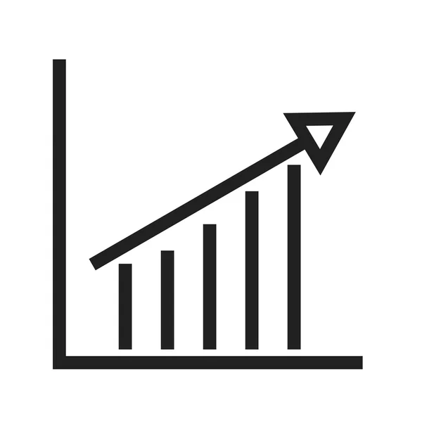 Escalating Bar Graph icon — Stock Vector