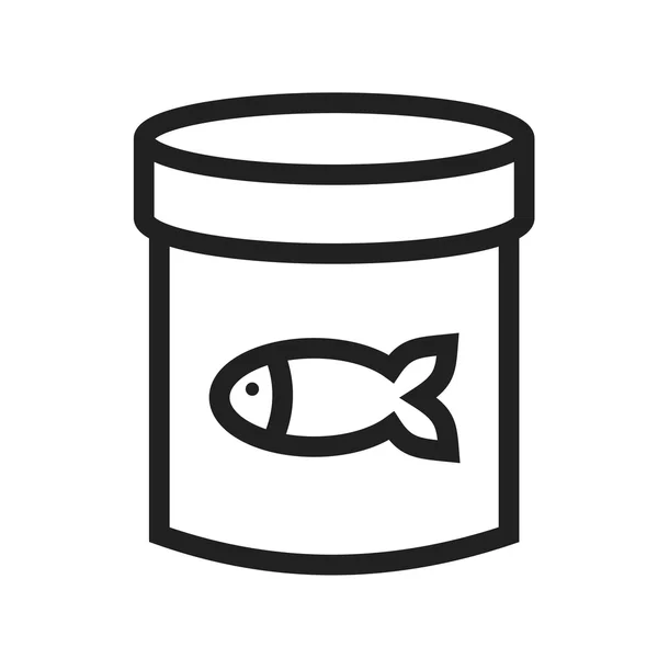 Konzervované ryby krmivo ikona — Stockový vektor