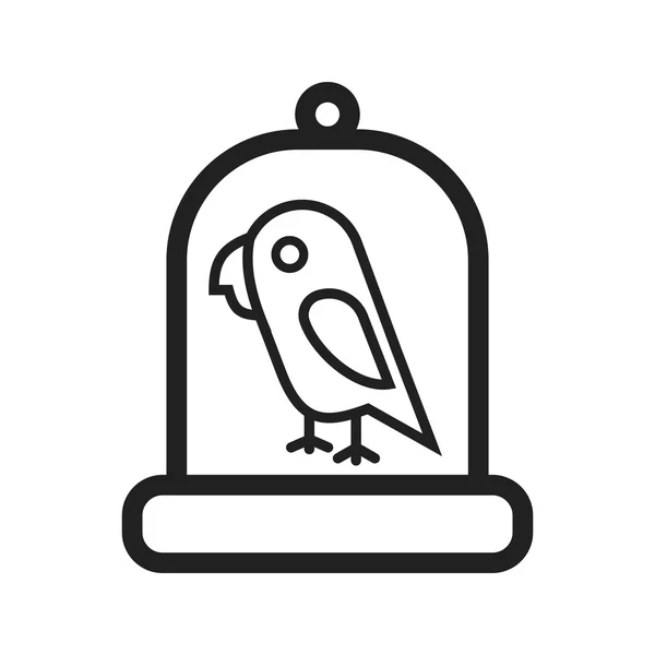 Uccello in gabbia icona — Vettoriale Stock