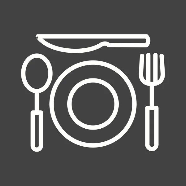 Ícone de refeição de dois pratos — Vetor de Stock