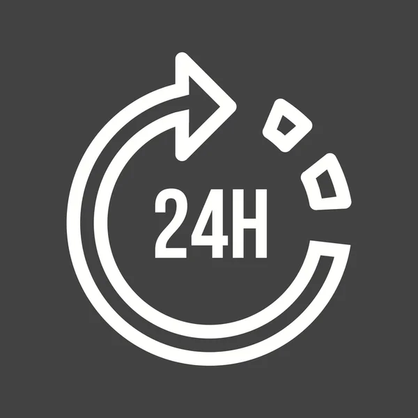 24 小时服务 — 图库矢量图片