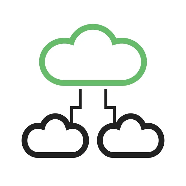 Uitwisseling van de gegevens van de wolk — Stockvector