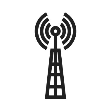 Sinyaller, telekom, kule, teknoloji ikonu görüntüsü. İletişim, bağlantı ve teknoloji için de kullanılabilir. Web uygulamaları, mobil uygulamalar ve yazdırma ortamları için elverişli.