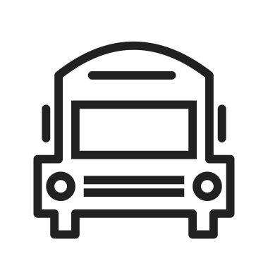 Okul otobüsü, ulaşım, araç, ikon görüntüsü. Eğitim, akademik ve bilim için de kullanılabilir. Web uygulamalarında, mobil uygulamalarda ve yazdırma ortamlarında kullanılabilir.