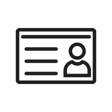 Kimlik, kimlik, öğrenci kartı simgesi. Eğitim, akademik ve bilim için de kullanılabilir. Web uygulamalarında, mobil uygulamalarda ve yazdırma ortamlarında kullanılabilir.
